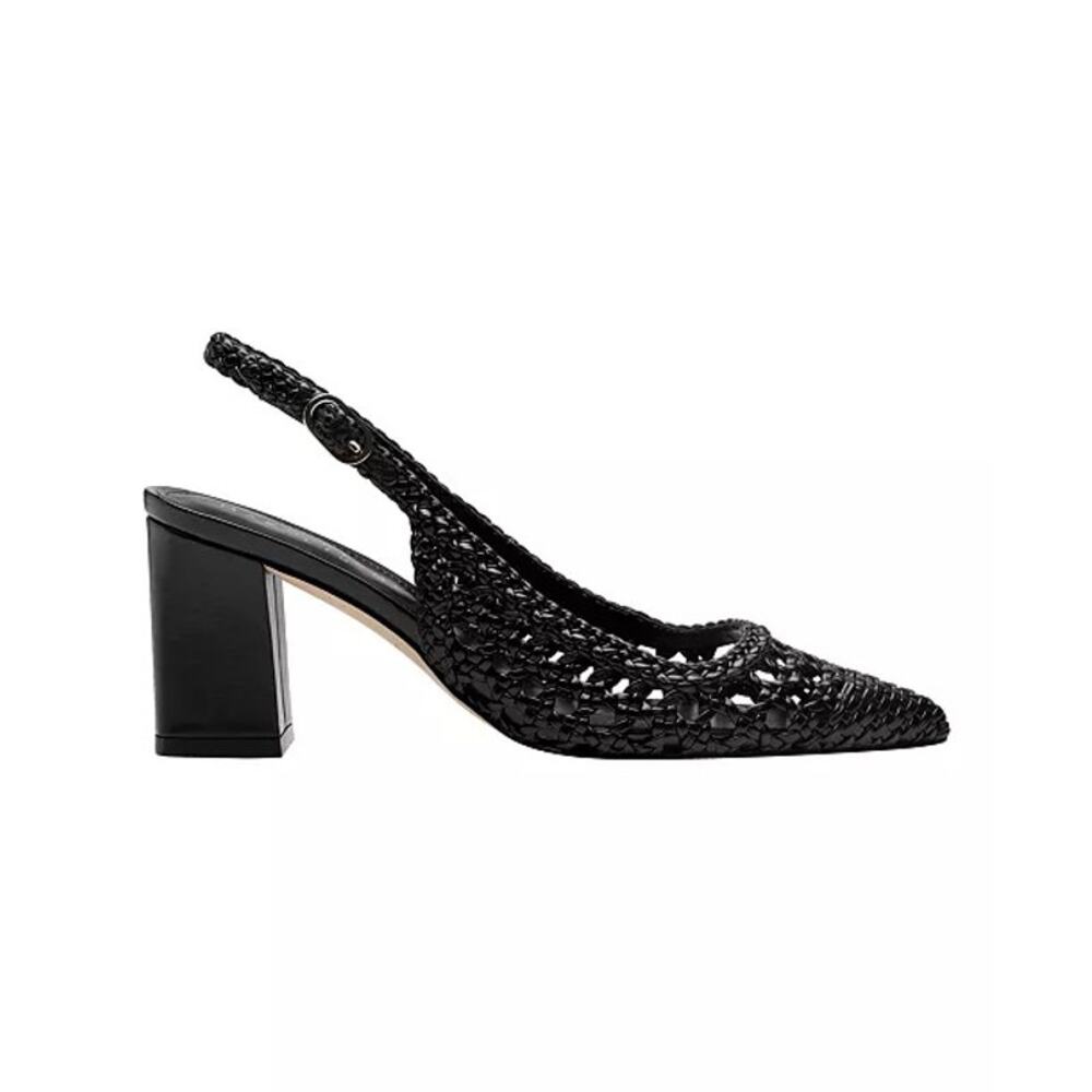 Marc Fisher LTD Women's Zaiden Woven Block Heel Slingback Pumps - Picture 2 of 6